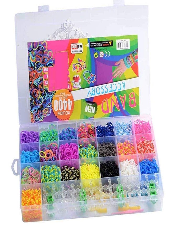 QWICK CLICK Fruit Shape Diy Loom Band Kit With Colorful Rubber Bands Rainbow Color Rubber Loom Bands Refills Kit Set Storage Box For Kids Party Diy Crafting Bracelets Toys Gifts, Multicolor (Loom Band Kit Big) - Image 3